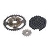 Metal Steel 420 14 Tooth H Hole 12x17mm Sprocket 36 Tooth Crankset 76 Link Chain Set for Bike