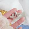 Korean Dongdaemun Zircon Cat's Eye Butterfly Stud Earrings - Light Luxury Fairy Temperament