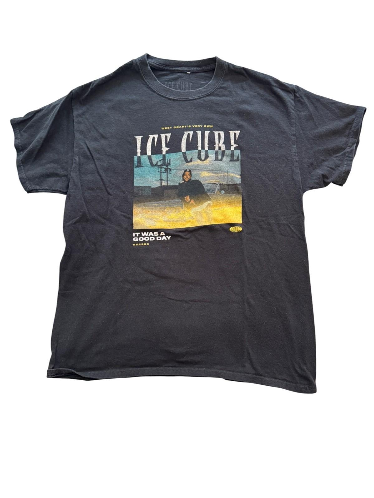 Ice Cube Men’s L Black It Was a Good Day Graphic T-Shirt Rap Hip Hop Music Tee XL