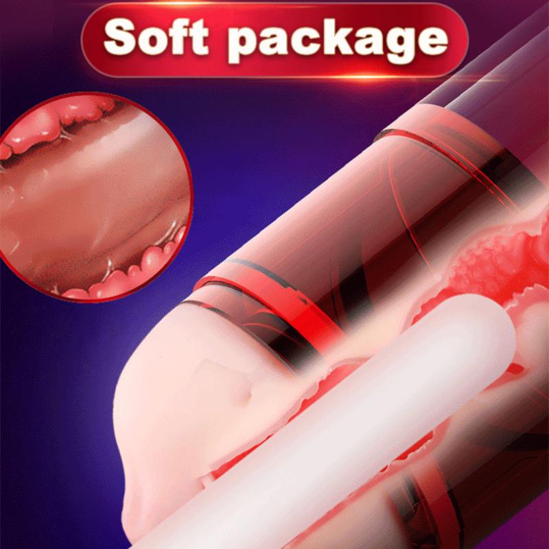 Sex Male Masturbator Deep Throat Penis Suck Massage Realistic Voice Vagina Licking Tongue Vibrator Masturbation Cup