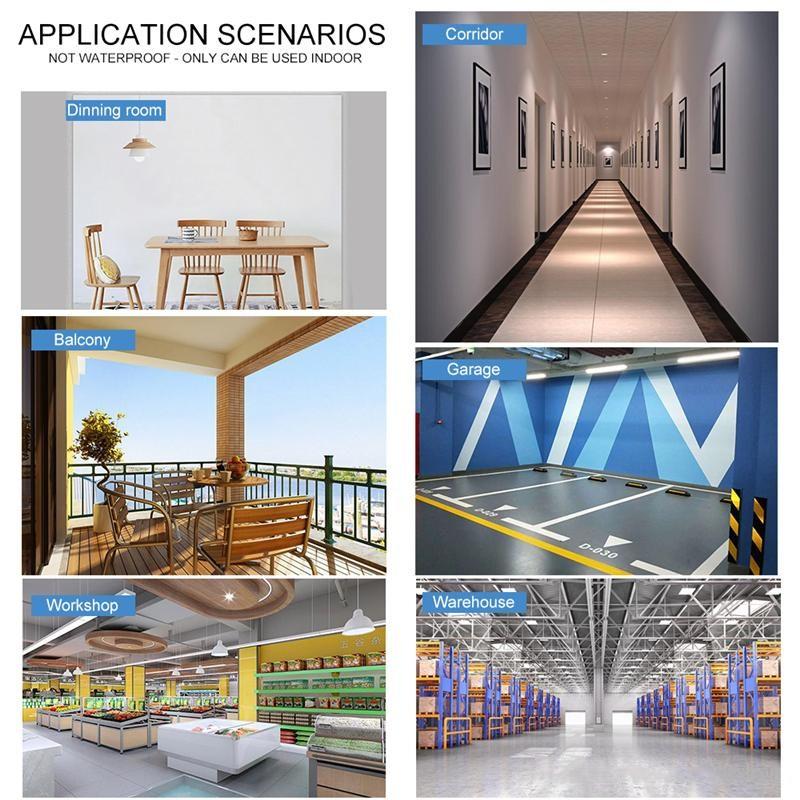 LED Bulb E27 220V Industrial Adjustable Foldable Fan Blade Light SMD2835 Home Decor Lamp Workshop Garage Lighting 30W 45W 60W