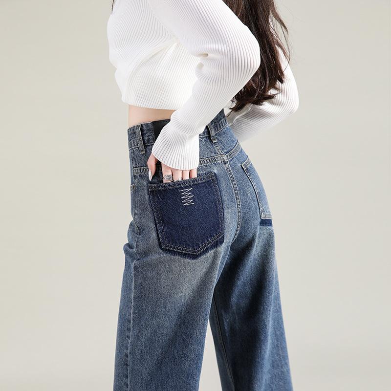 Baggy Jeans Women Casual Wide Leg Pants High Waist Loose Straight Floor Denim Pants Blue Jeans Vintage Clothes Spring and Summer