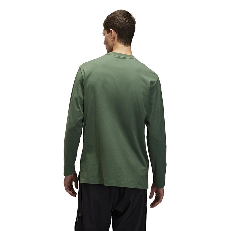 Y-3 Long Sleeve Tee Unisex Tops Olive-Green JM7829