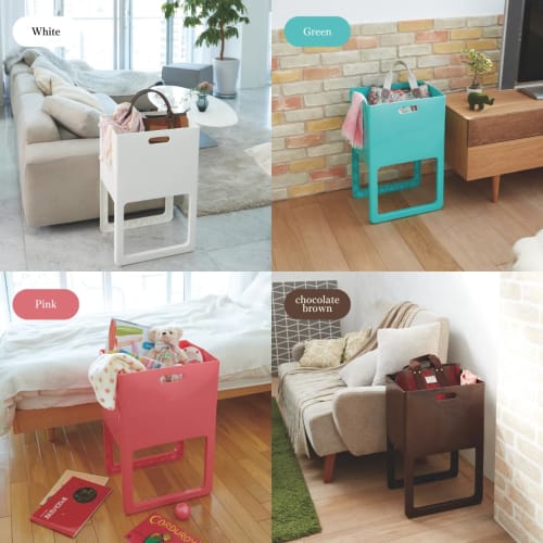 ISETO Folding Laundry Basket with Legs, ACOT, White, Width 40 X Depth 4.0-30.0 X Height 61.0 Cm, Made In Japan, Foldable, Legs, Reduces Back Pain, Sto