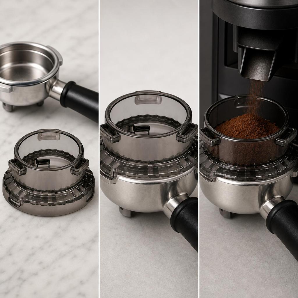Portafilter Dosing Grounds Catcher Precision Accessory Streamlined for Baristas