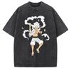 Unisex One Piece Oversized Washed T Shirt Anime Vintage Gothic Graphic Print Short Sleeve Streetwear Y2K Summer Casual Workout