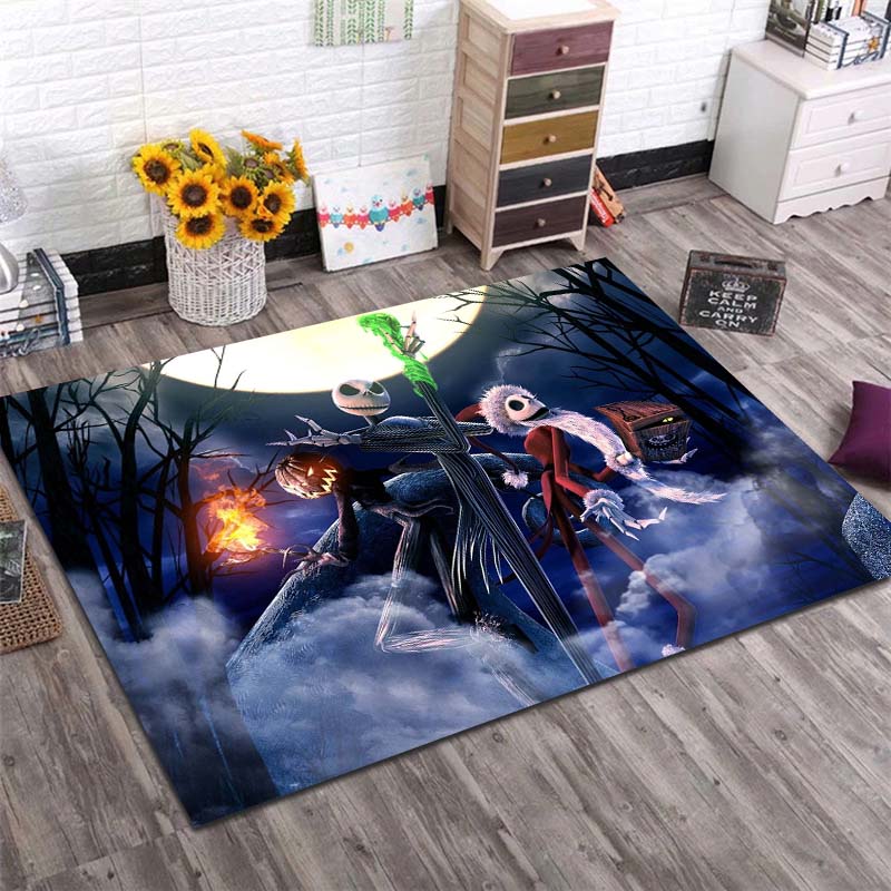 1PC The N-Nightmare Before Christmas Printing Carpet for Living Room Bedroom Kid's Room Home Decor Area Rug Non-slip Mat Gift