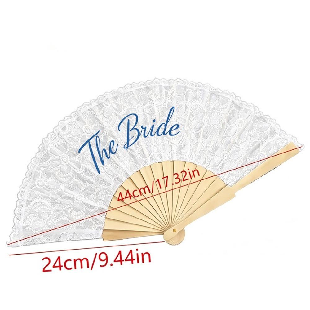 Fashion Exquisite Lace Bridal Fan Handheld Elegant Single Party Decoration Fan Retro Dance Fan Wedding Travel