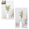 4Pcs Bendable Easter Eggs Butterfly Flower Stems Artificial Silk Flower for Vase Flower Arrangements Home Decoration