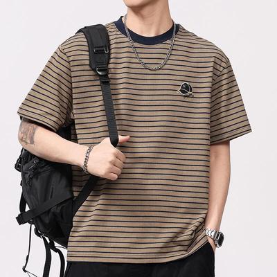 Herren Retro Gestreiftes Kurzarm T-Shirt - Sommerkollektion 2025