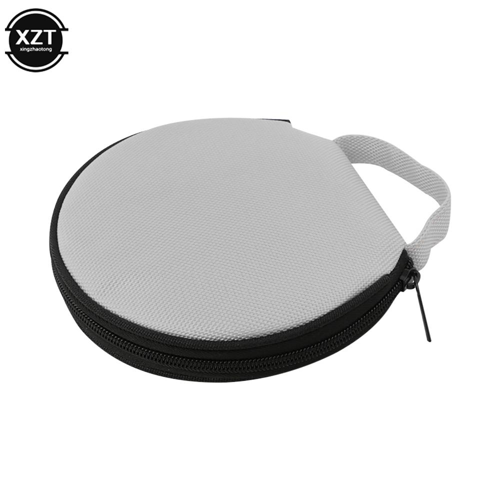 1pcs Portable CD DVD Case 20P Capacity Oxford Cloth CD Storage Bag Round Holder with Zipper for Home Car CD Box Bag
