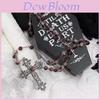 Gothic Cross Pendant Necklace With Alloy Chain For Men And Women