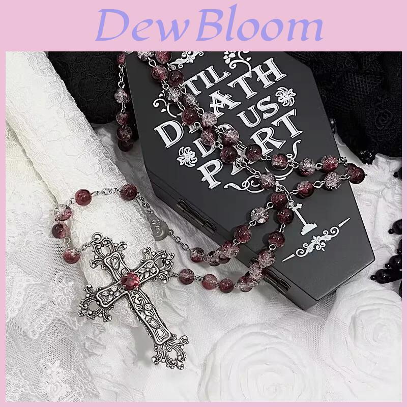 Gothic Cross Pendant Necklace With Alloy Chain For Men And Women