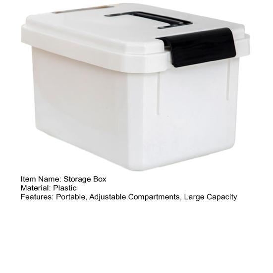 Medicine Storage Case Empty Box with Adjustable Multi-compartment Tier Lockable Lid First Aid Family Medication Organizer