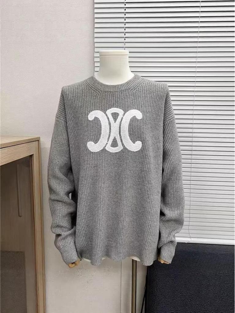 Men's CE Home 25SS Autumn/Winter Big Logo Jacquard Knit Sweater