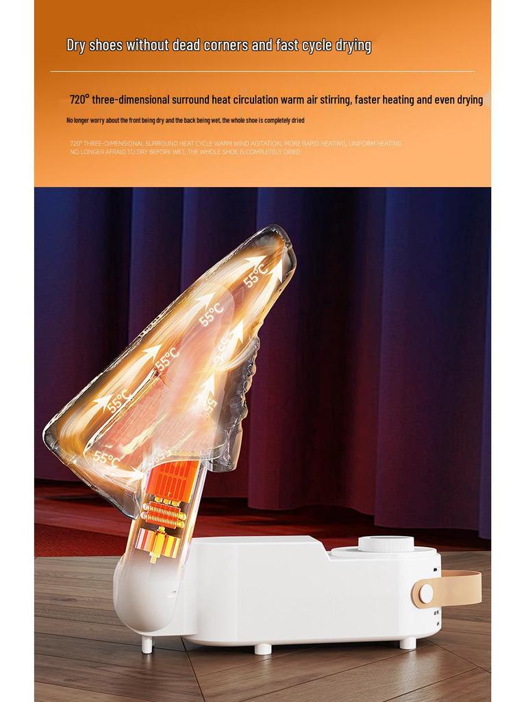 Foldable Retractable Shoe Dryer: Intelligent Blue Light Dehumidification, Cross-Border Solution