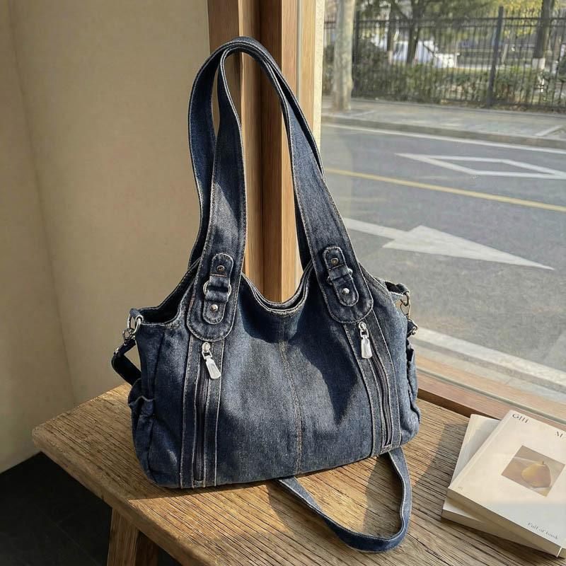 Large-capacity Tote Bag - Versatile Retro-style Single-shoulder Bag for Daily Commuting and Fashionable Handbag