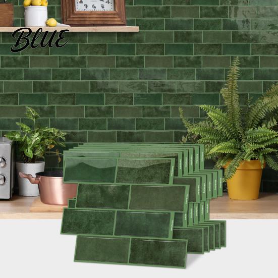 Self Adhesive Mosaic Wall Decor 8PCS Faux Brick Stickers Waterproof Decals Moisture-proof Easy 3D Decals Peel And Stick Tile Stickers for