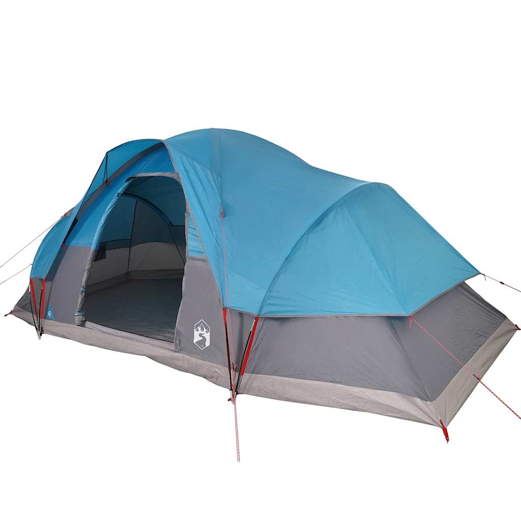 Dome Family Tent for 9 People Blue Waterproof