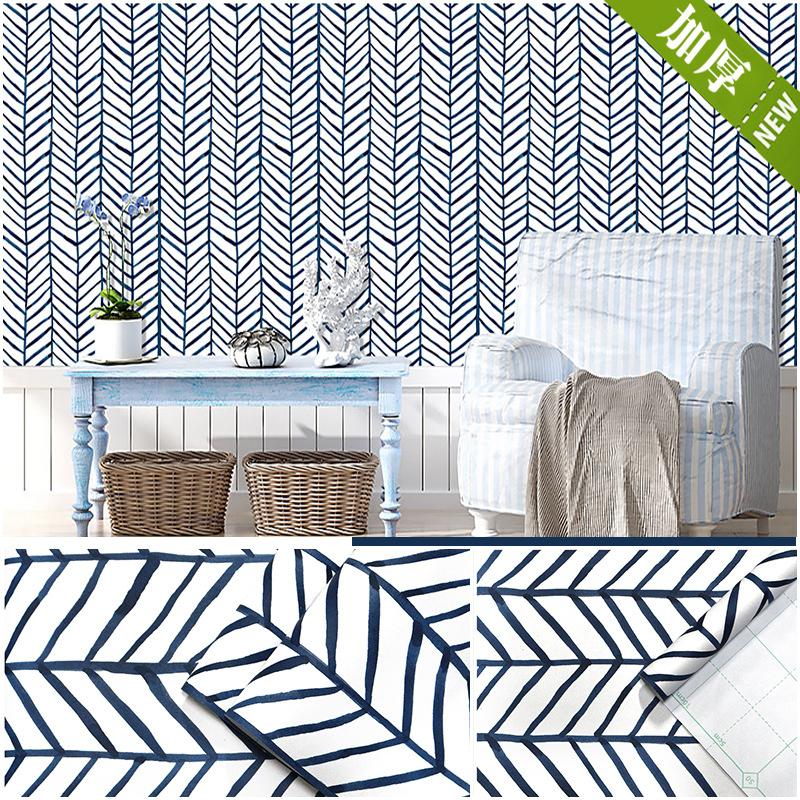 Bamboo Wallpaper Modern Geometric Contact Paper Black Stripes Detachable Self-adhesive Wallpaper Wall Covering Home Decoration