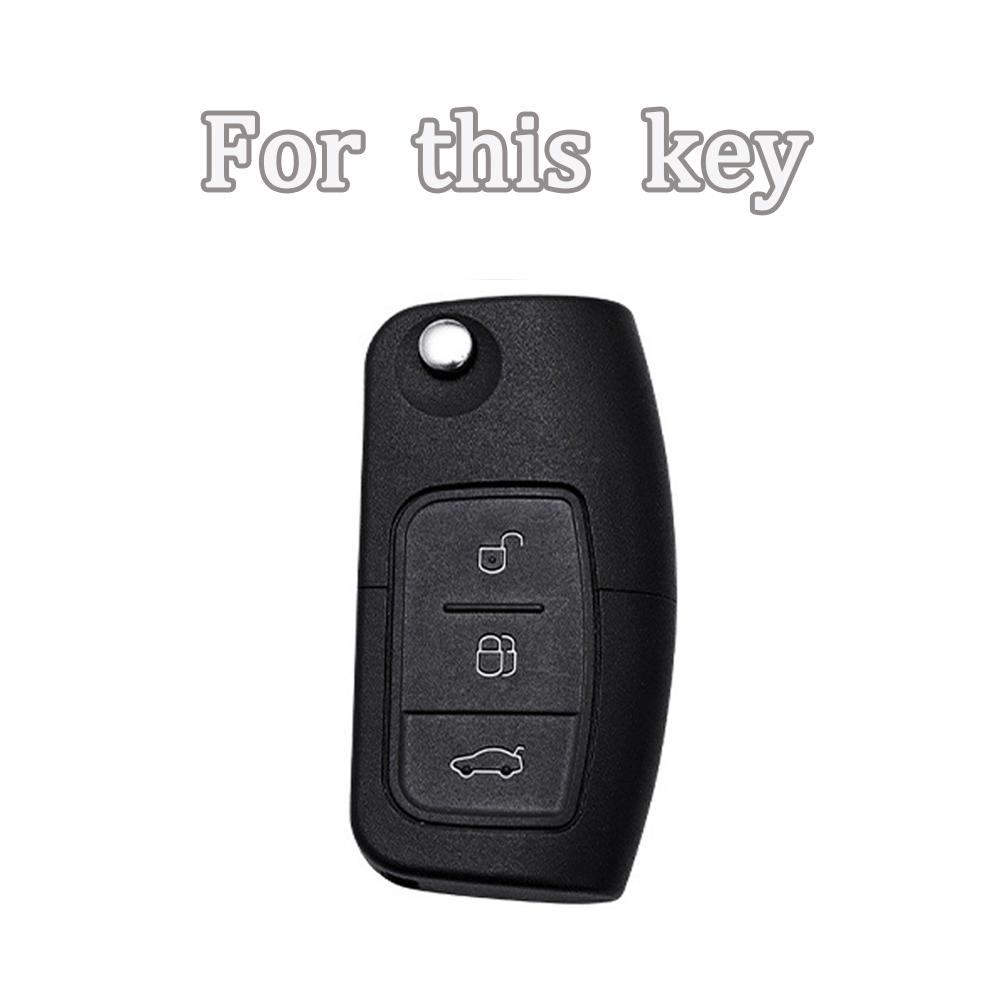 Shell Fob TPU Car Soft Folding Key Case Holder Full Cover For Ford Focus 2 Falcon Escape Galaxy Kuga B-Max C-Max Ecosport Fiesta