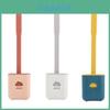 Silicone Flex Toilet Brush Set With Ergonomic Non-slip Handle And Durable Holder Base