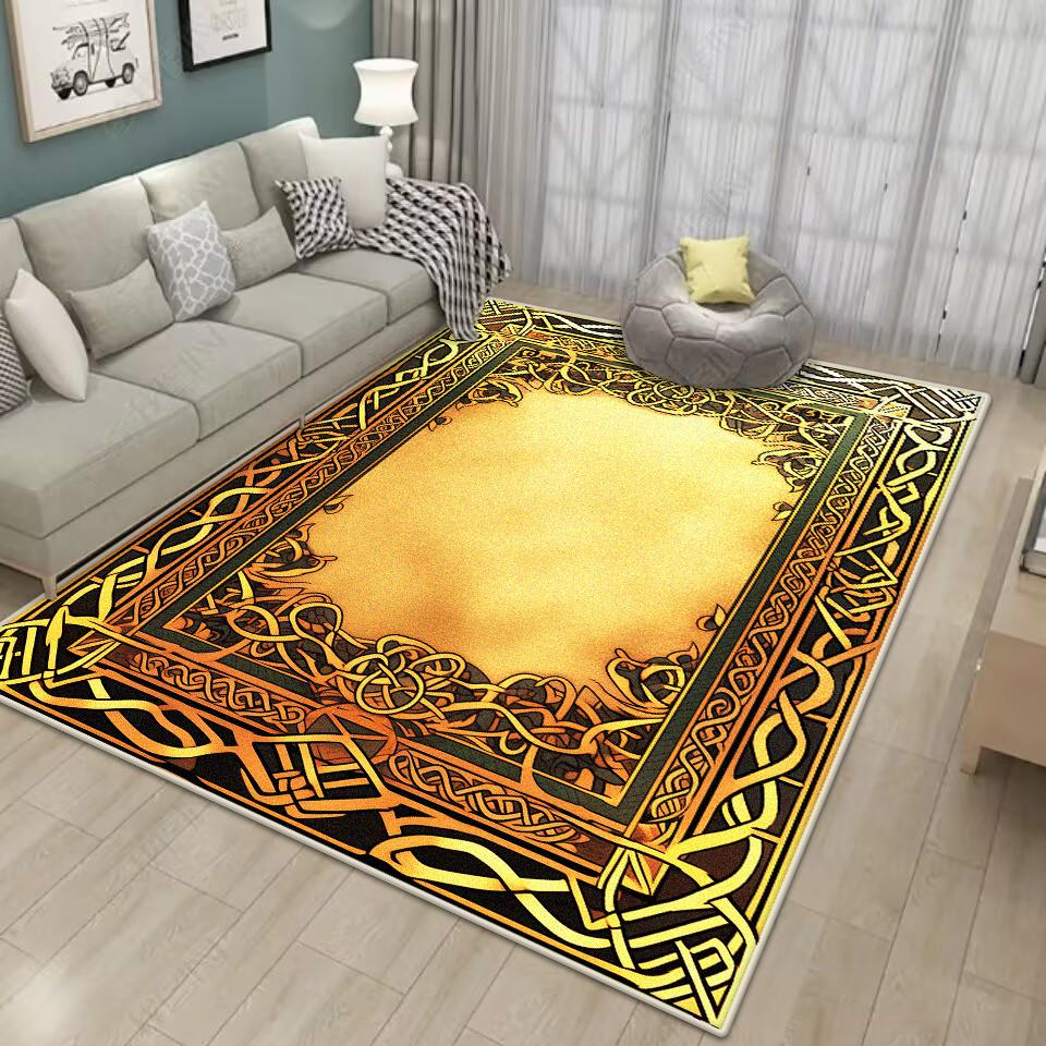 Luxusní Zlatý KOBEREČ PRO OBÝVACÍ POKOJ Pratelný Domácí Dekorace Luxusní Moderní Koberce do Velké Místnosti Protiskluzový Koberec do Obývacího Pokoje Podložka pod Konferenční Stolky