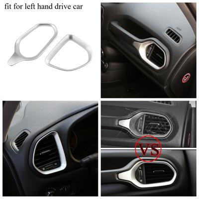 2pcs Dashboard Air Vent Outlet Decorate Trim Cover for Jeep Renegade 2016 2017 2018 2019 2020 2021 2022 Car Accessory ABS