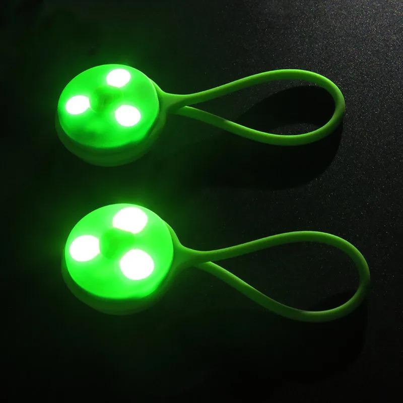 Outdoor Backpack Lights Silicone LED Night Running Warning Light Camping Wind Rope Luminous Shoe Clip Light Travel Equipment 7
