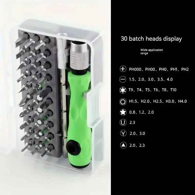 32-in-1 Precision Screwdriver Set – Mini Magnetic Tool Kit with Adjustable Extension Rod for Phone, iPad & Camera Repairs