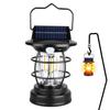 Solar Portable Handheld Vintage Camping Lantern USB Rechargeable Outdoors Tent Light LED Warm Light Night Hiking Fishing Lamp