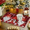 Christmas Placemats Cartoon Party Insulation Dining Table Christmas Atmosphere Placemats