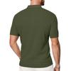 Men's Snake Bone Pattern Stretch Texture Polo Shirt, Summer Knit Jacquard Casual Short Sleeve Polo for Men