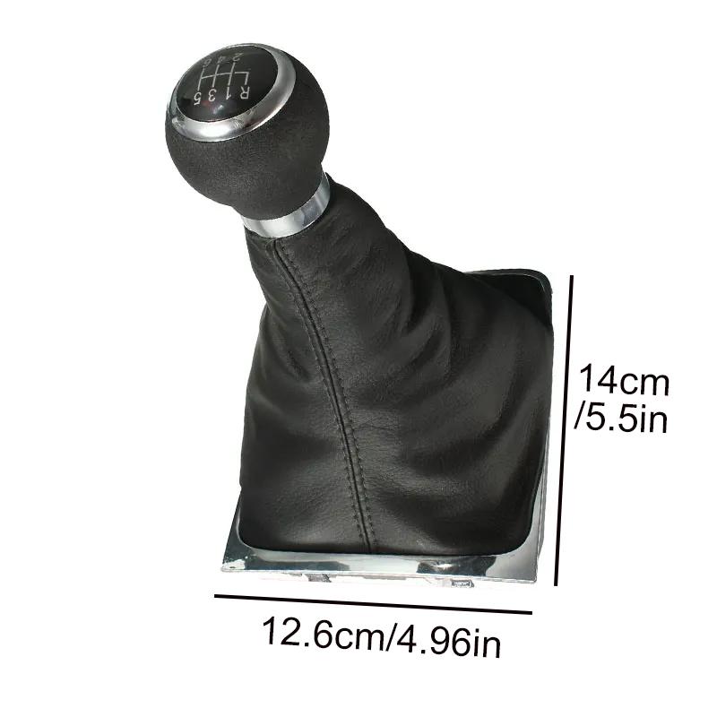 Für Passat B6 Schalthebelkopf Staubschutz 6-Gang Schalthebelknauf Hebel HandBall Gamasche Stiefel Lederbezug PU-Leder 2025 Neu