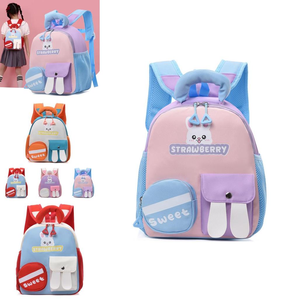 Charming Cartoon Preschool Backpack Comfortable Nylon Unisex School Bag For Children