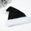 Gifts Long Christmas Santa Hat Faux Fur Trim Thickened Soft Fabric Christmas Hat Pom Pom Festive Santa Cap Christmas Parties