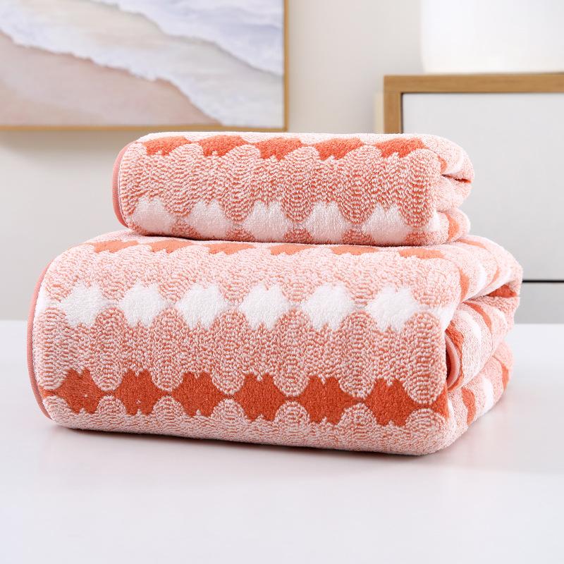 Coral Fleece Edge Wrapped Thick Bath Towel for Women, Super Soft, Super Absorbent, Fast Drying