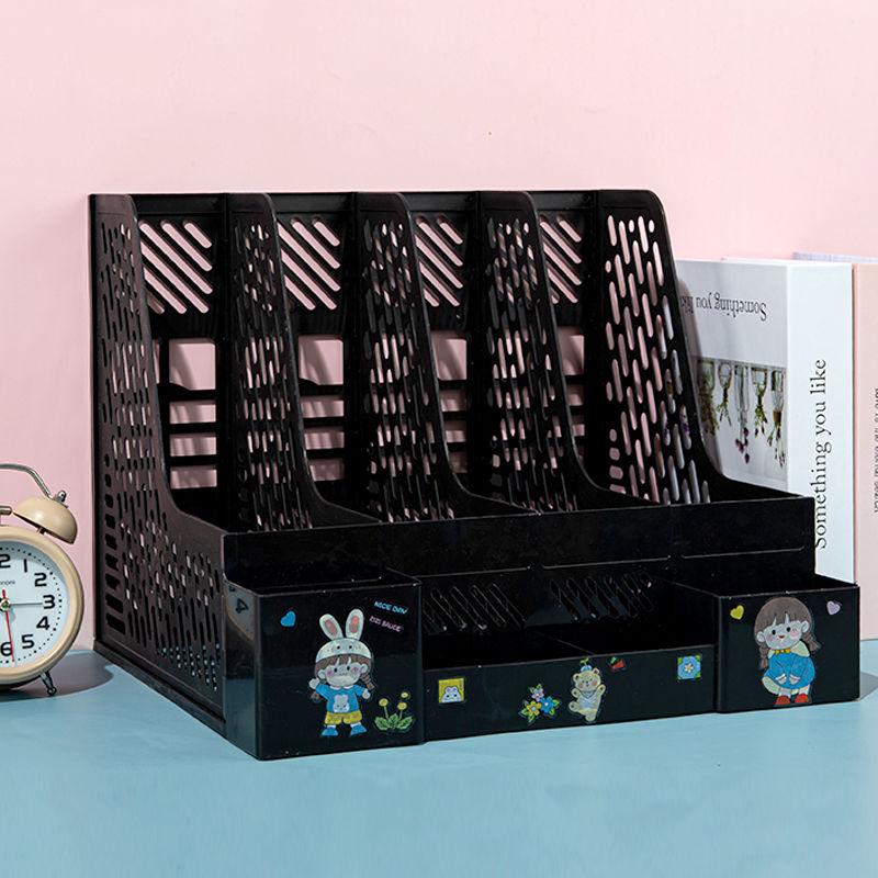 Thickened file rack desktop storage multi-layer file basket book stand storage rack data rack