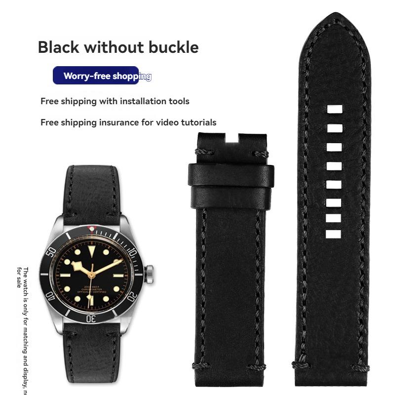 

Для TUDOR Black Bay Qicheng Бронза Маленький Красный Цветок Zenith Винтажный Ремешок для Часов из Натуральной Кожи Мужской 22 мм 23 мм Кожаный Браслет 22mm-width