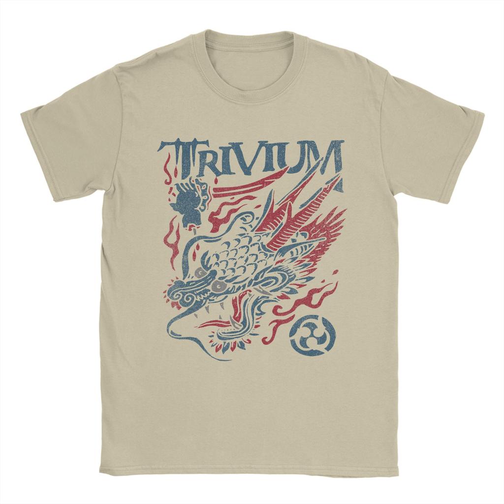 Trivium Screaming Dragon T Shirts Unisexs Cotton Novelty TShirt Crewneck Tees Short Sleeve Tops Summer