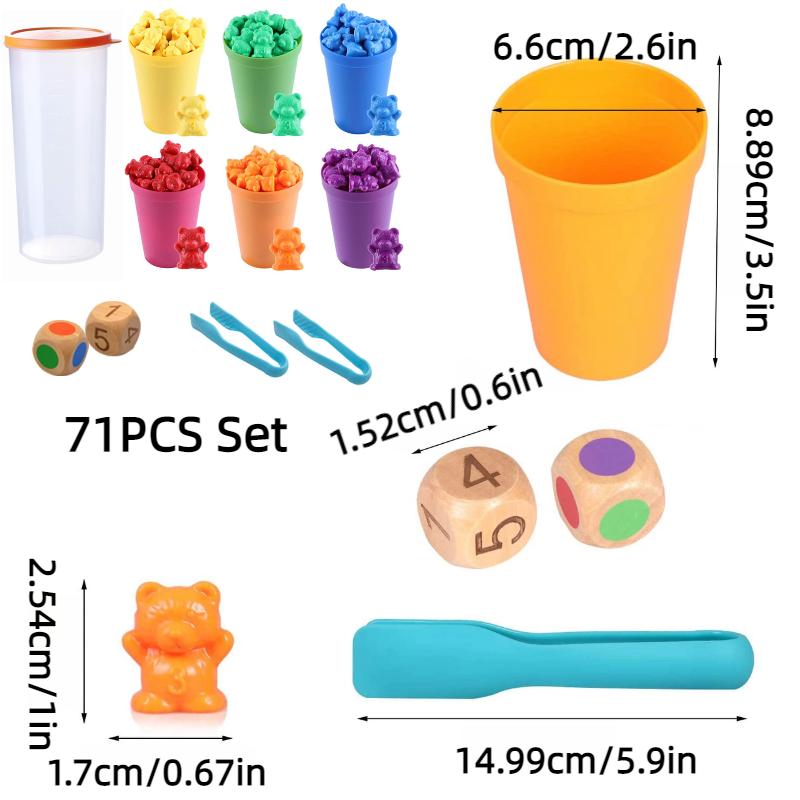 

Весы Считающий Медведь Математические Игры Игрушка для Сопоставления Сортировка по Цвету Чашки Раннее Образование