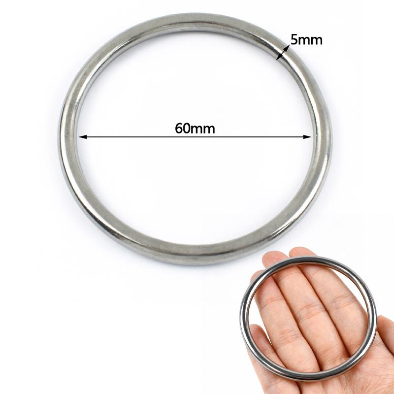 2-10Pcs 316# Stainless Steel Seamless O Rings Buckle Pet Collar Clasp Backpack Strap Hanging Bed Connection Anti-rust Ring