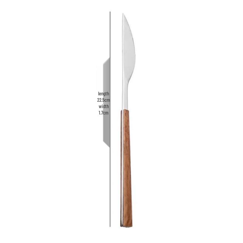 Lantuan Imitation Wood Handle Stainless Steel Cutlery Set