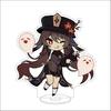 10CM Anime Genshin Impact Figure Stand Model Hu Tao Cute Desk Decor Standing Sign Gifts