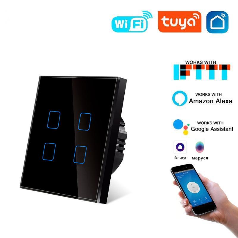 EU Standard WiFi Smart Switch with Alice Voice Control for Smart Home