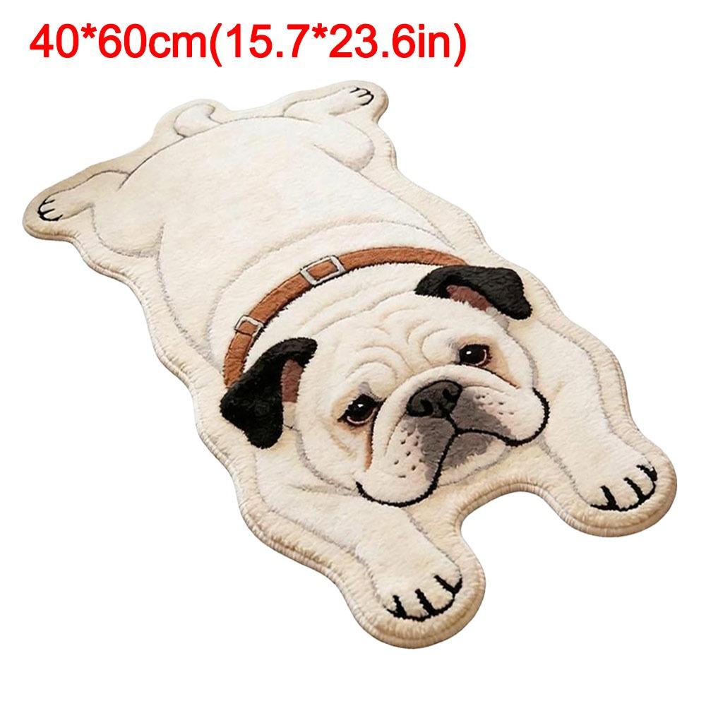 Pet Theme Rug Dog Shaped Rug Decorative Carpet Animal Floor Mat Bedside Floor Decor