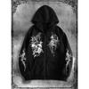 Men's Gothic Angel Dark Printed Zipper Hoodie, Casual Fashion Street Zipper Hoodie, Fashion Clothing Autumn