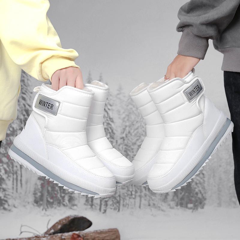 Schneestiefel Herren Winter warm Samt verdickt High-Top Outdoor Baumwollschuhe wasserdicht und rutschfest Übergröße Baumwollstiefel