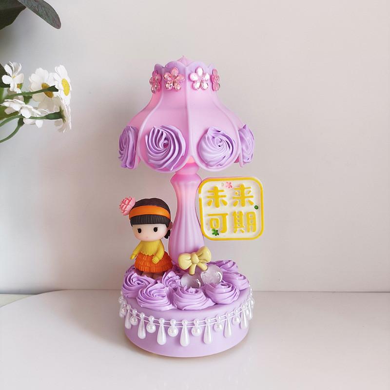 Creative Cute Mini Table Lamp For Children Handmade Diy Aaa Battery Power Supply