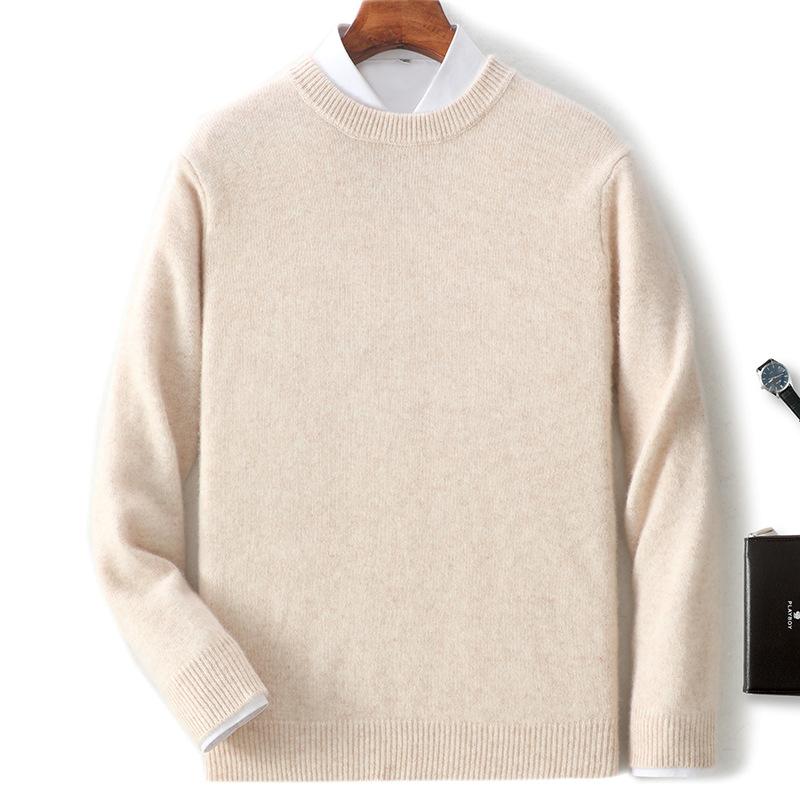 New cashmere sweater thickened semi-turtleneck pullover sweater with cashmere sweater men's inside